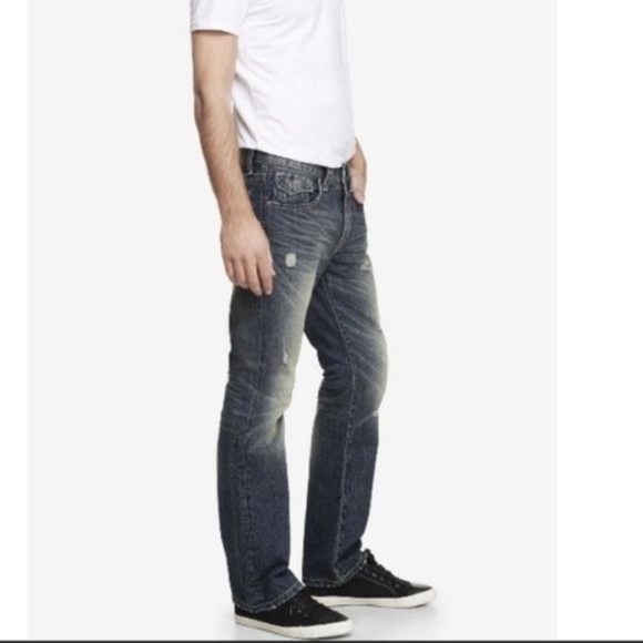 Express Other - Men’s Express distressed Kingston boot cut jeans